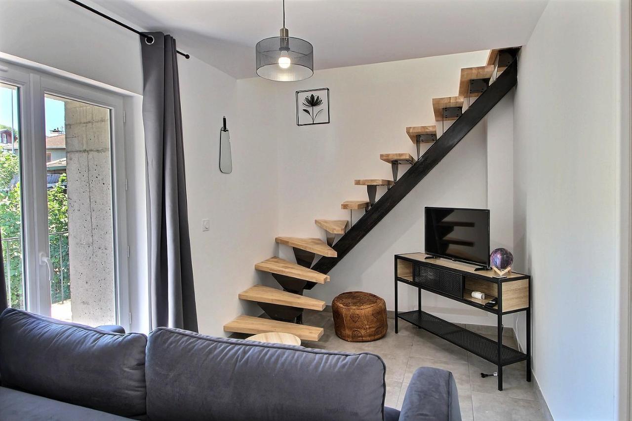 Apt Type 3 En Duplex Sur Evian Les Bains Vue Lac Exterior foto